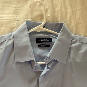 Nautica Men's Dress Shirt in Soft Blue
